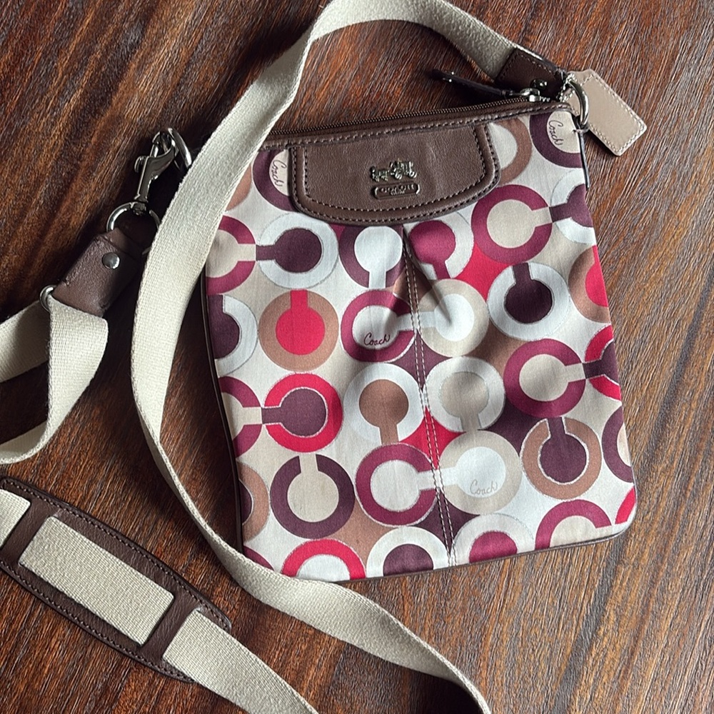 Coach Satin C Pattern Cross Body Bag
